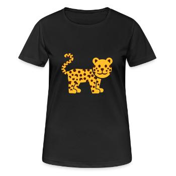 Leopard - Women's Breathable T-Shirt - black - Front - AI Model Female 172 light (172cm)