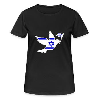 Israel - T-shirt respirant Femme - noir - Devant - AI Model Female 172 light (172cm)
