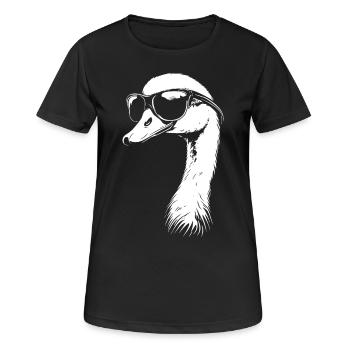 Lunettes de soleil cygne - T-shirt respirant Femme - noir - Devant - AI Model Female 172 light (172cm)