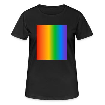 Regenbogen Farbverläufe Farben - Frauen T-Shirt atmungsaktiv - Schwarz - Vorne - AI Model Female 172 light (172cm)