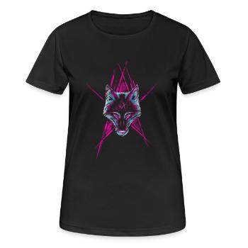 Wolf Start - T-shirt respirant Femme - noir - Devant - AI Model Female 172 light (172cm)