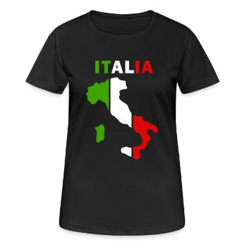 italia - Frauen T-Shirt atmungsaktiv - Schwarz - Vorne - AI Model Female 172 light (172cm)