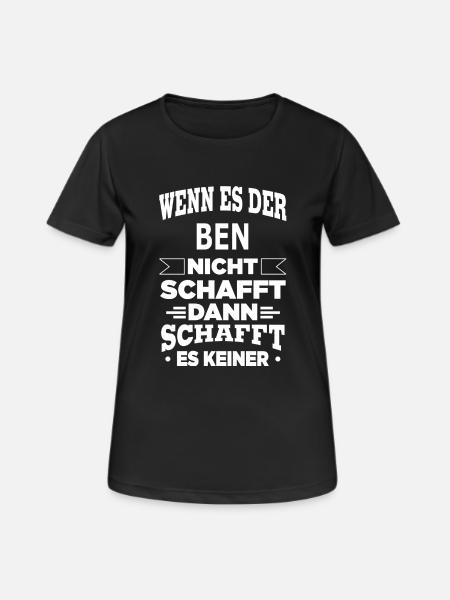 BEN - Frauen T-Shirt atmungsaktiv - Schwarz