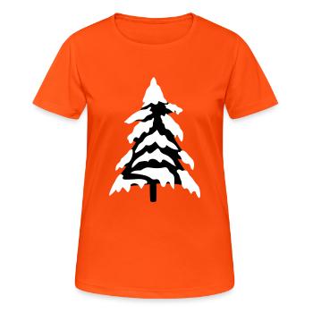 cold snow christmas tree fir tree fir stars - Women's Breathable T-Shirt - neon orange - Front - AI Model Female 172 dark (172cm)