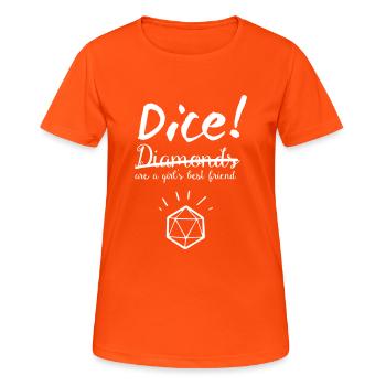 Jeu de rôle femmes power - T-shirt respirant Femme - orange néon - Devant - AI Model Female 172 dark (172cm)