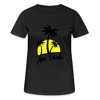 Abou Dhabi - T-shirt respirant Femme - noir - Devant - AI Model Female 172 light (172cm)