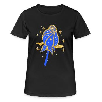 Golden Rose with Glitter - Women's Breathable T-Shirt - black - Front - AI Model Female 172 light (172cm)