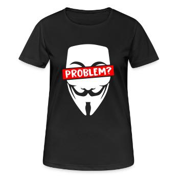 Problem Anonymous - Frauen T-Shirt atmungsaktiv - Schwarz - Vorne - AI Model Female 172 light (172cm)