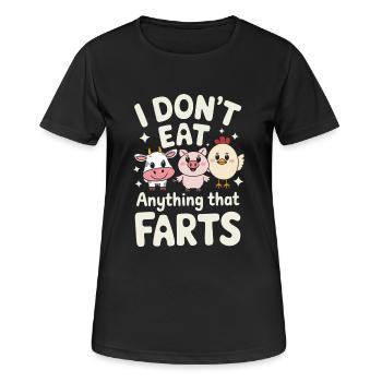 Végétarien Végétalien Végétarien Végétarien - T-shirt respirant Femme - noir - Devant - AI Model Female 172 light (172cm)