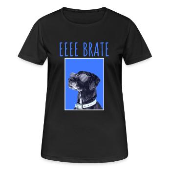 EEE BRATE MAJICA - Frauen T-Shirt atmungsaktiv - Schwarz - Vorne - AI Model Female 172 light (172cm)