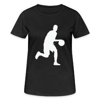 basket-ball - T-shirt respirant Femme - noir - Devant - AI Model Female 172 light (172cm)
