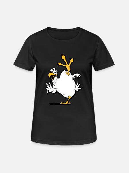 kung_fu_chicken - T-shirt respirant Femme - noir