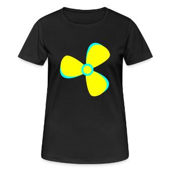 Seefahrer Kapitän Propeller Boot Gelb - Frauen T-Shirt atmungsaktiv - Schwarz - Vorne - AI Model Female 172 light (172cm)