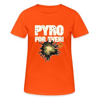 Pyro Pyro - T-shirt respirant Femme - orange néon - Devant - AI Model Female 172 dark (172cm)