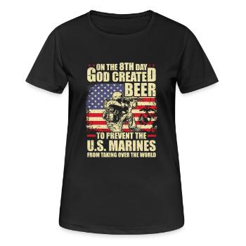 Marines - Women's Breathable T-Shirt - black - Front - AI Model Female 172 light (172cm)