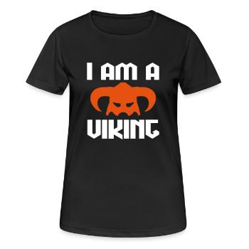 Je suis une citation cool de viking - T-shirt respirant Femme - noir - Devant - AI Model Female 172 light (172cm)