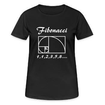 Fibunacci (Vektor) - Frauen T-Shirt atmungsaktiv - Schwarz - Vorne - AI Model Female 172 light (172cm)