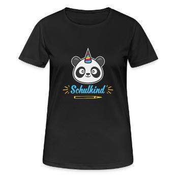 Schoolchild Panda enrollment Pandicorn gift - Women's Breathable T-Shirt - black - Front - AI Model Female 172 light (172cm)