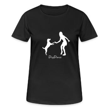 Shirt Dogdance - Frauen T-Shirt atmungsaktiv - Schwarz - Vorne - AI Model Female 172 light (172cm)