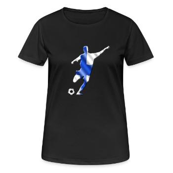 Finnland - Frauen T-Shirt atmungsaktiv - Schwarz - Vorne - AI Model Female 172 light (172cm)