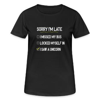 Unicorn unicorn - Women's Breathable T-Shirt - black - Front - AI Model Female 172 light (172cm)