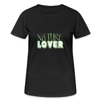 Amoureux de la nature - T-shirt respirant Femme - noir - Devant - AI Model Female 172 light (172cm)