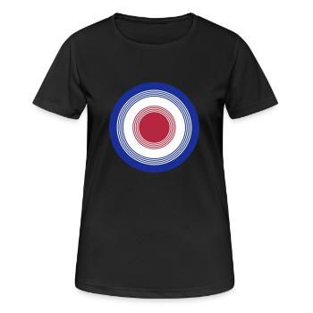 Modern Mod Target - Frauen T-Shirt atmungsaktiv - Schwarz - Vorne - AI Model Female 172 light (172cm)