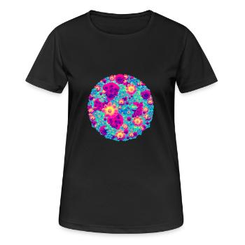 Bouquets de pop fleurs - T-shirt respirant Femme - noir - Devant - AI Model Female 172 light (172cm)