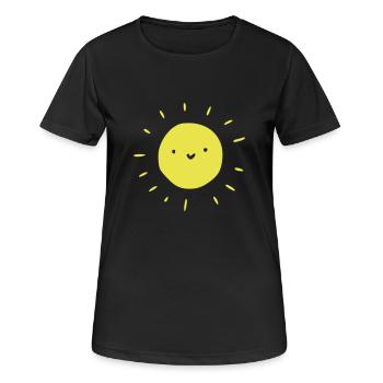 Soleil été - T-shirt respirant Femme - noir - Devant - AI Model Female 172 light (172cm)