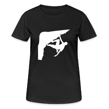 climber - Women's Breathable T-Shirt - black - Front - AI Model Female 172 light (172cm)