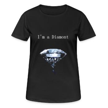 Je suis un diamant - T-shirt respirant Femme - noir - Devant - AI Model Female 172 light (172cm)