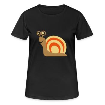 escargot cadeau - T-shirt respirant Femme - noir - Devant - AI Model Female 172 light (172cm)