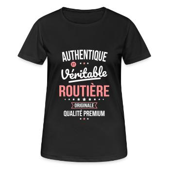 Authentique et véritable routière - Originale - T-shirt respirant Femme - noir - Devant - AI Model Female 172 light (172cm)