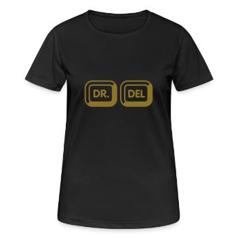 Docteur supprimer | 1c - T-shirt respirant Femme - noir - Devant - AI Model Female 172 light (172cm)