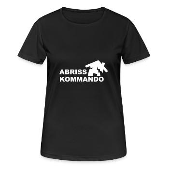 Abriss Kommando - Frauen T-Shirt atmungsaktiv - Schwarz - Vorne - AI Model Female 172 light (172cm)