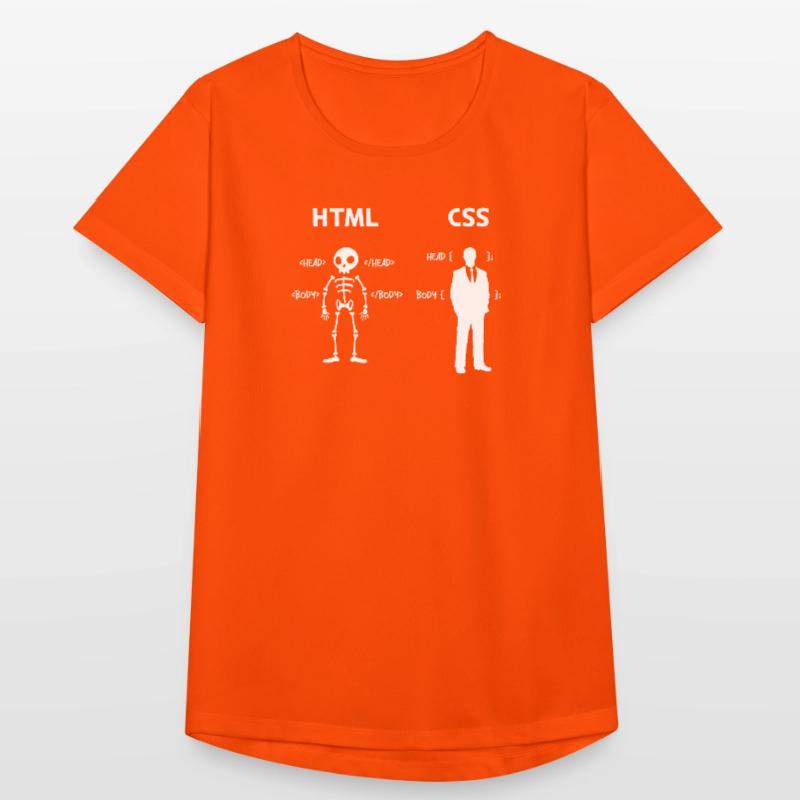 Code Css C++ Php Java Développeur Code Scripting T-shirt respirant Femme