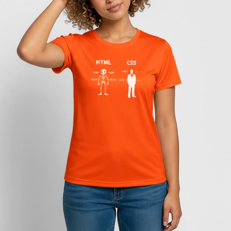 Code Css C++ Php Java Développeur Code Scripting T-shirt respirant Femme