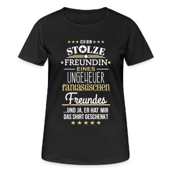 Ungeheuer fantastischer Freund 2C - Frauen T-Shirt atmungsaktiv - Schwarz - Vorne - AI Model Female 172 light (172cm)