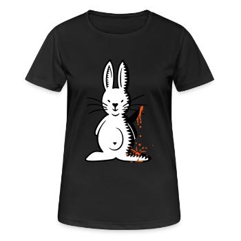 Killer Bunny / Ripper Bunny (3c) - T-shirt respirant Femme - noir - Devant - AI Model Female 172 light (172cm)