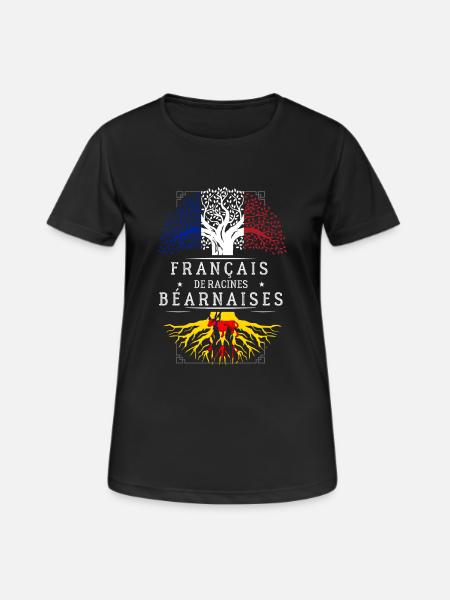 Racines Béarnaises - T-shirt respirant Femme - noir