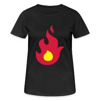 Flame of fire - Fire Flame - Women's Breathable T-Shirt - black - Front - AI Model Female 172 light (172cm)