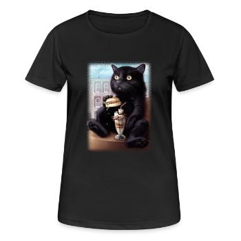 CAESAR 2019 - Frauen T-Shirt atmungsaktiv - Schwarz - Vorne - AI Model Female 172 light (172cm)