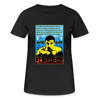 culte limited édition flingueur lino ventura - T-shirt respirant Femme - noir - Devant - AI Model Female 172 light (172cm)