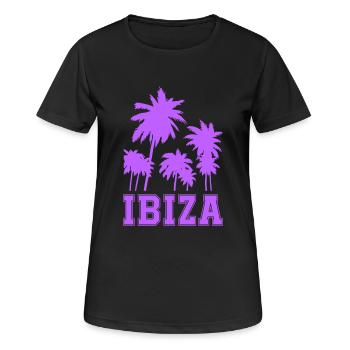 ibiza - Frauen T-Shirt atmungsaktiv - Schwarz - Vorne - AI Model Female 172 light (172cm)