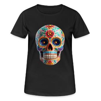 Sugar Skull - Women's Breathable T-Shirt - black - Front - AI Model Female 172 light (172cm)