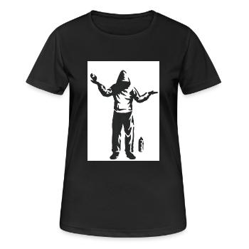 Sprayer - Frauen T-Shirt atmungsaktiv - Schwarz - Vorne - AI Model Female 172 light (172cm)