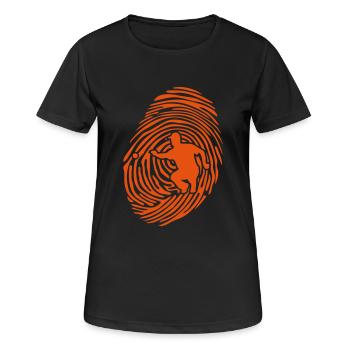 Petanque Fingerabdruck - Frauen T-Shirt atmungsaktiv - Schwarz - Vorne - AI Model Female 172 light (172cm)