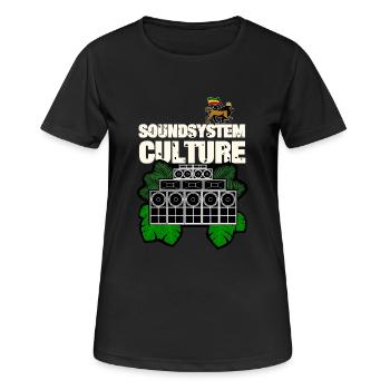 Soundsystem Culture - Frauen T-Shirt atmungsaktiv - Schwarz - Vorne - AI Model Female 172 light (172cm)