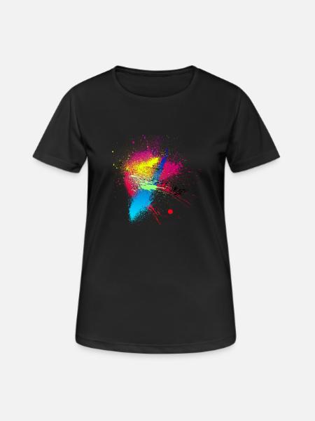 Design Abstrait Peinture - T-shirt respirant Femme - noir