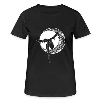 Lune de dentelle - T-shirt respirant Femme - noir - Devant - AI Model Female 172 light (172cm)